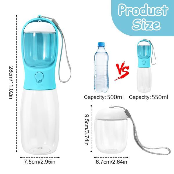 🐶 Bebedero y Comedero Portátil 2 en 1 para Mascotas